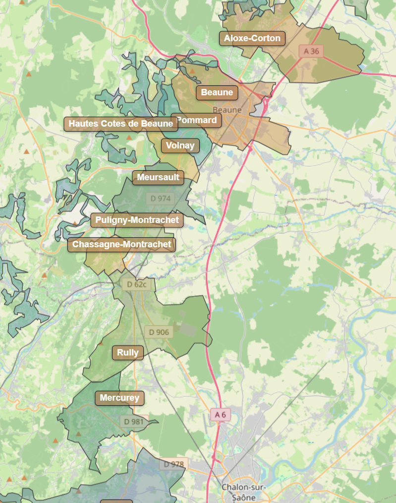 Billede fra regionen Cote de Beaune