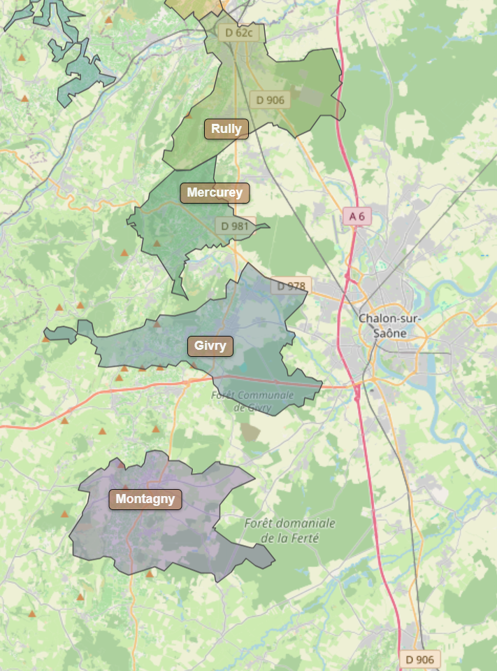 Billede fra regionen Cote Chalonnaise