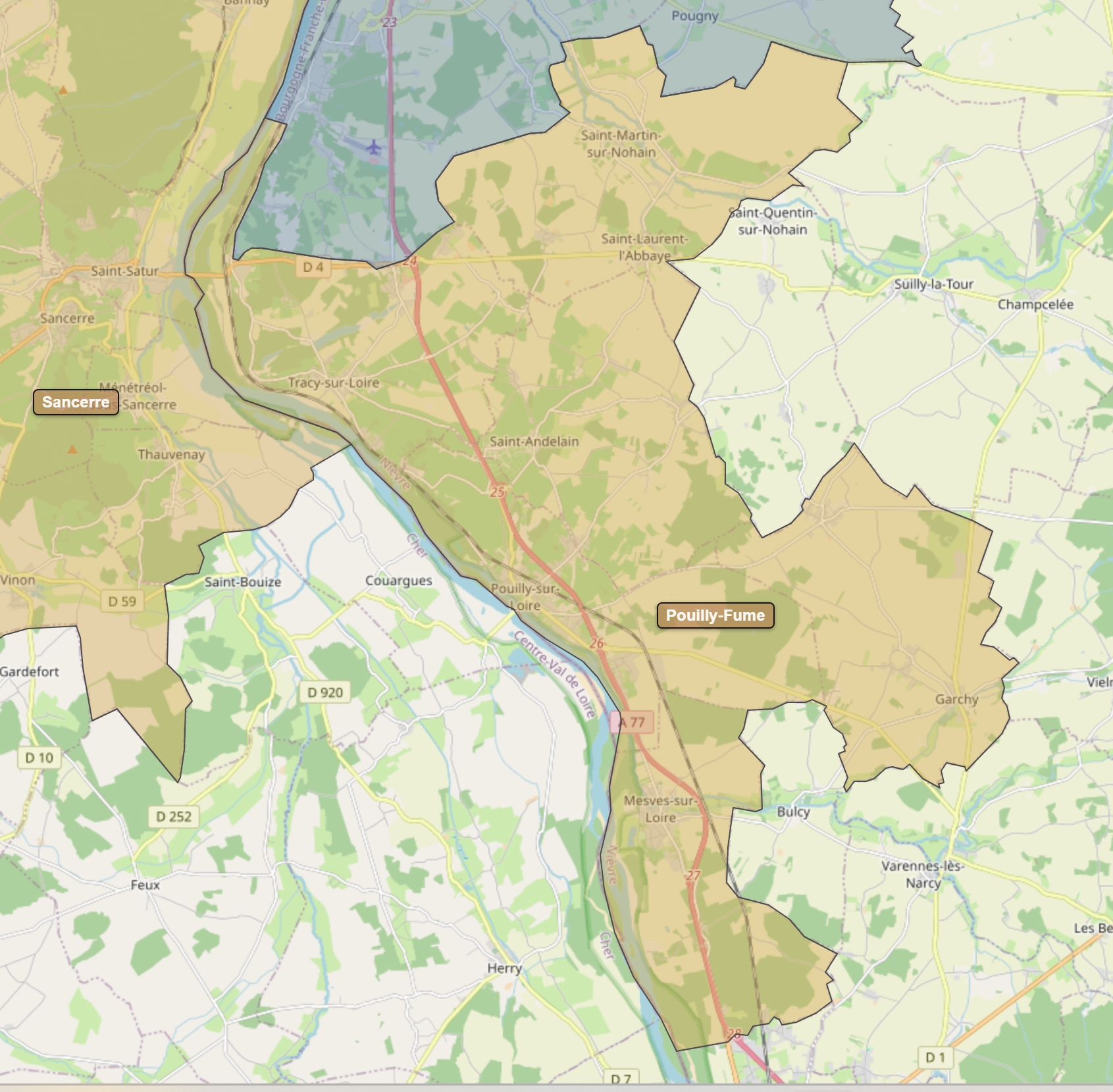 Billede fra regionen Pouilly-Fume AOC/AOP
