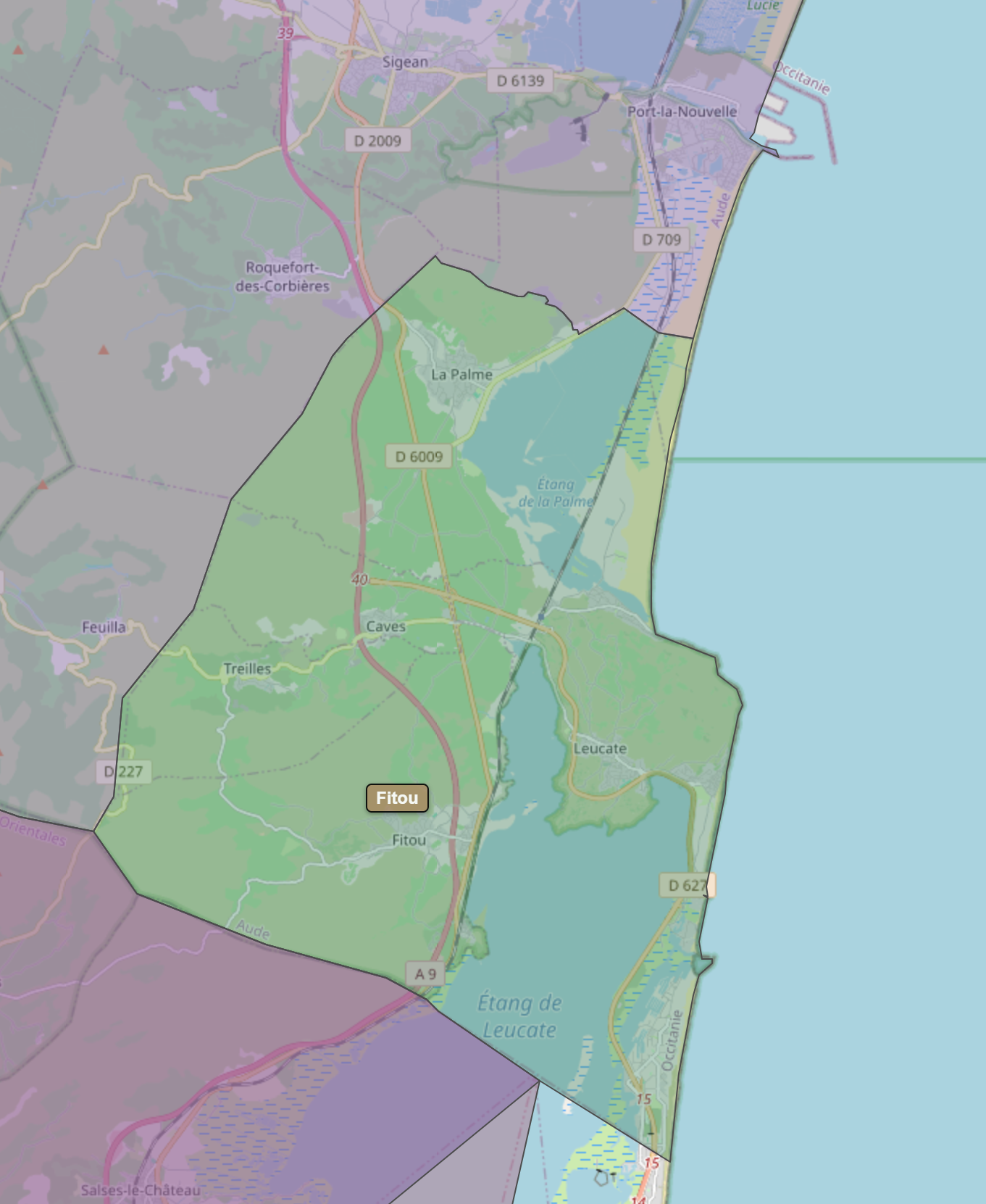 Billede fra regionen Fitou
