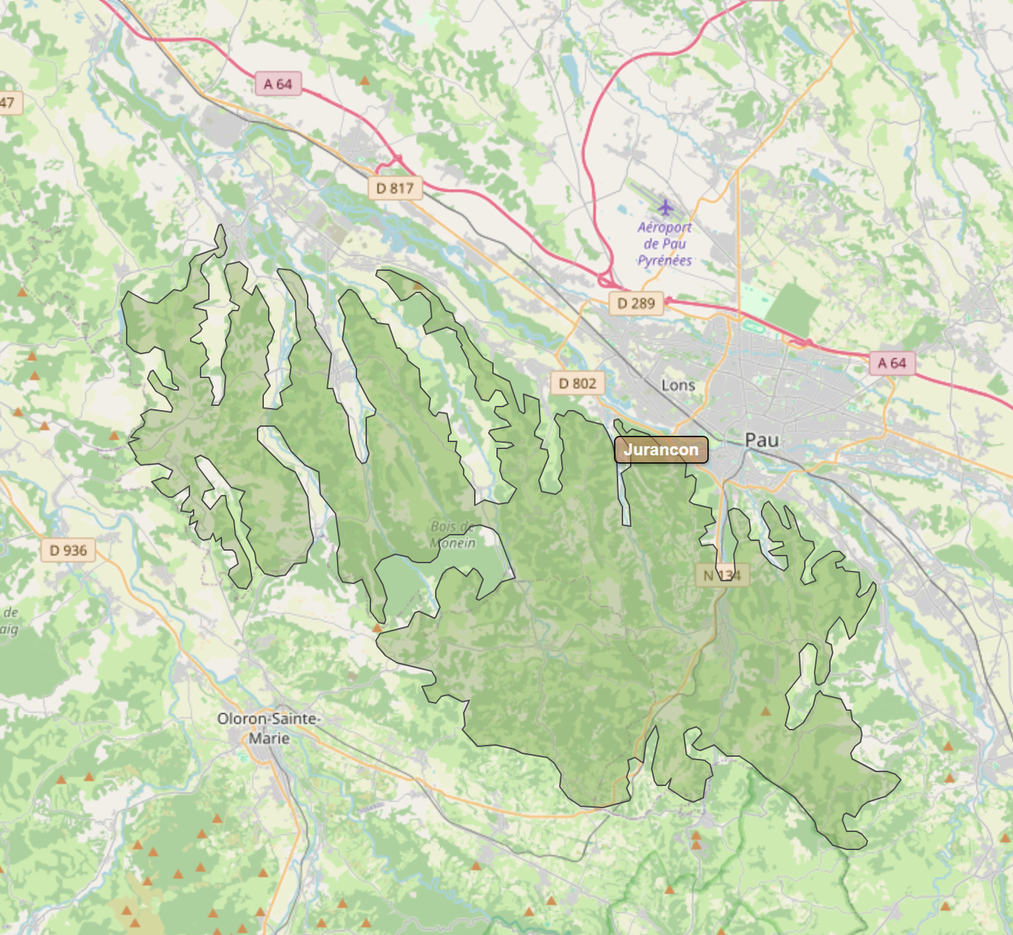 Billede fra regionen Jurancon AOC/AOP