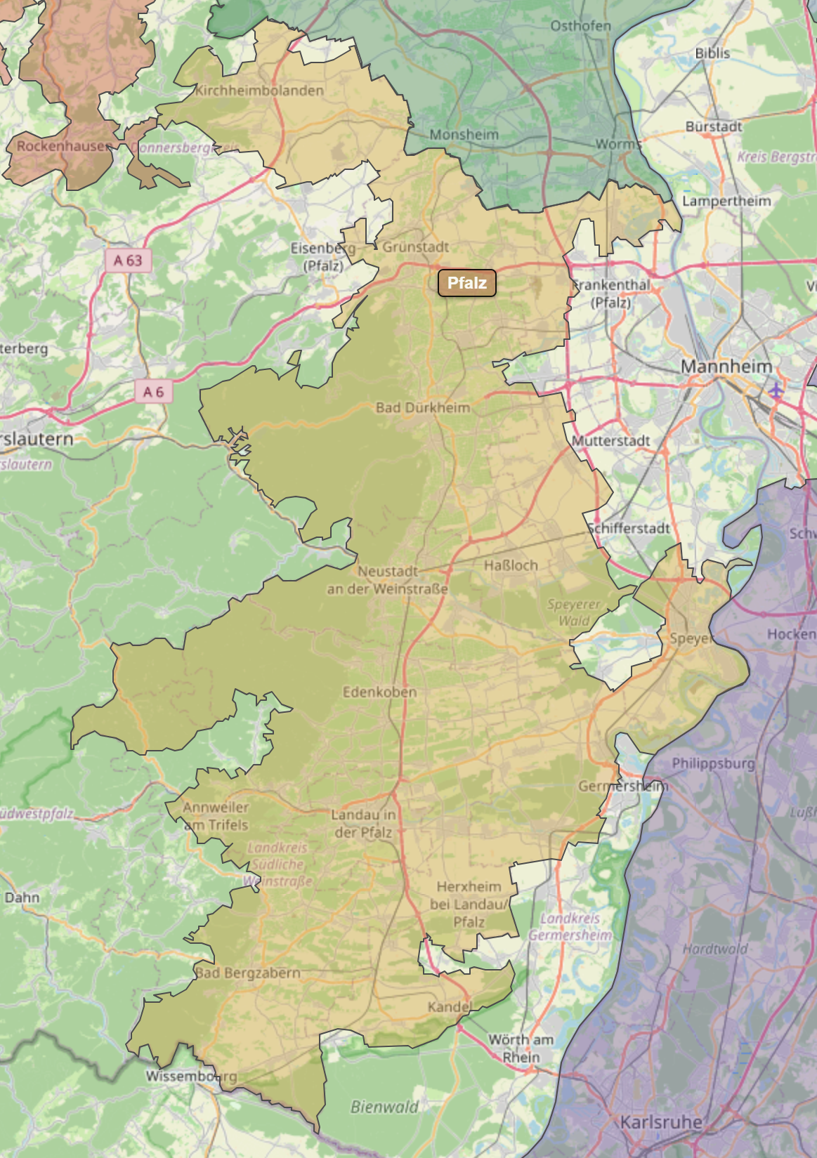 Billede fra regionen Pfalz