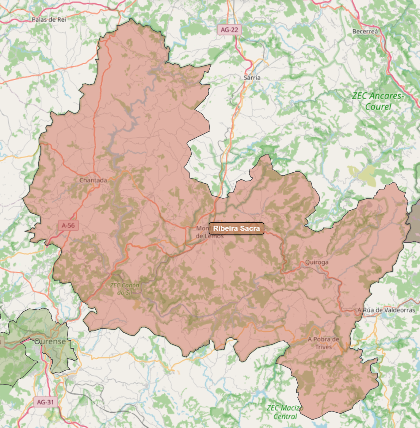 Billede fra regionen Ribeira Sacra