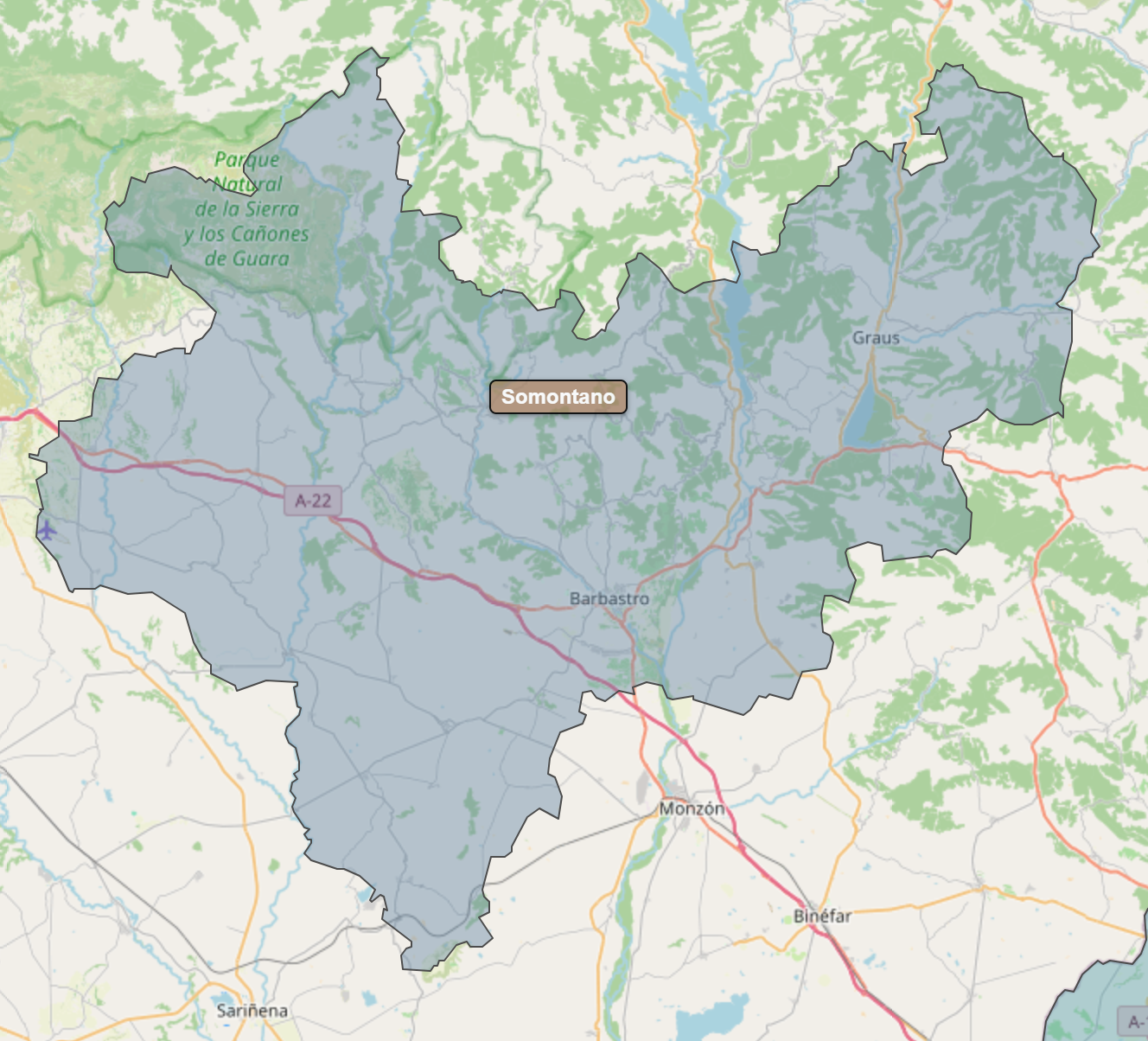 Billede fra regionen Somontano