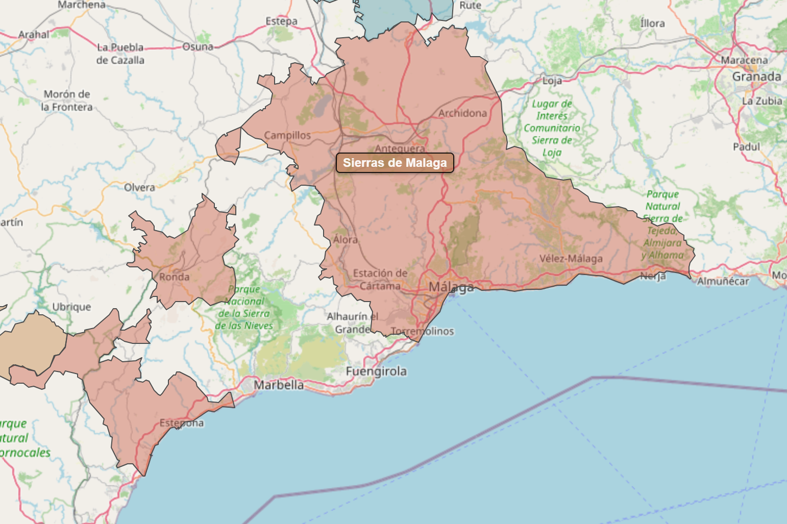 Billede fra regionen Sierras de Malaga