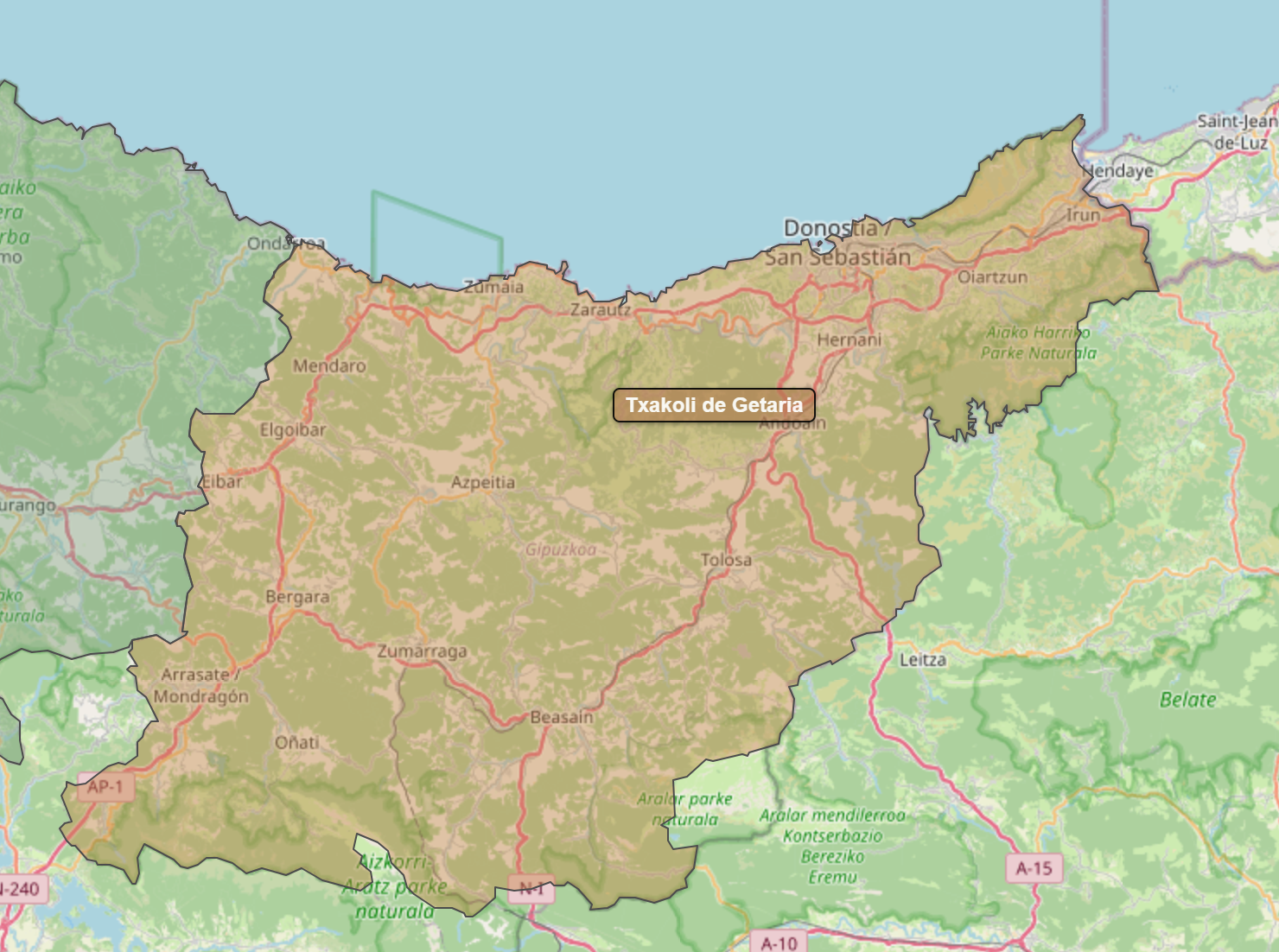 Billede fra regionen Txakoli de Getaria