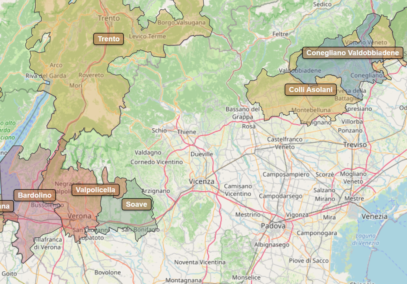 Billede fra regionen Veneto IGT/IGP