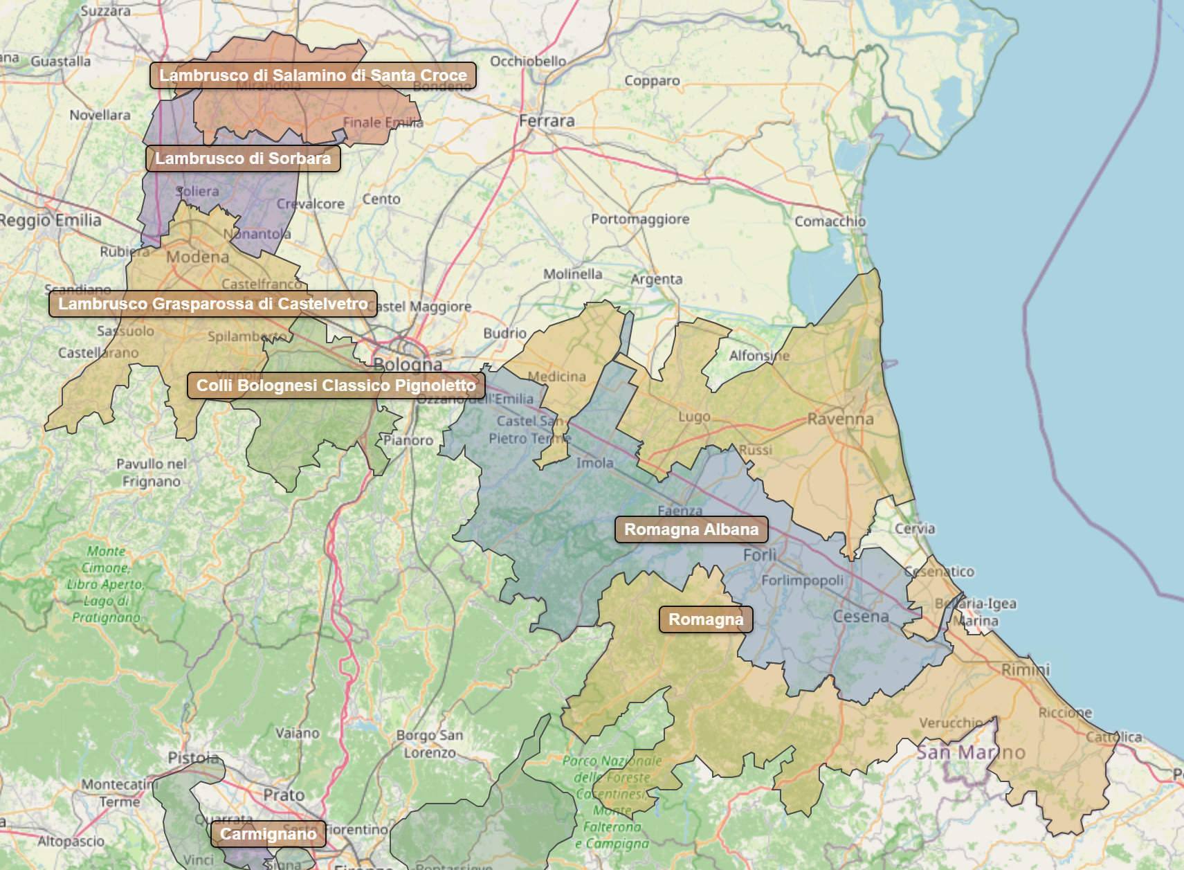 Billede fra regionen Emilia-Romagna
