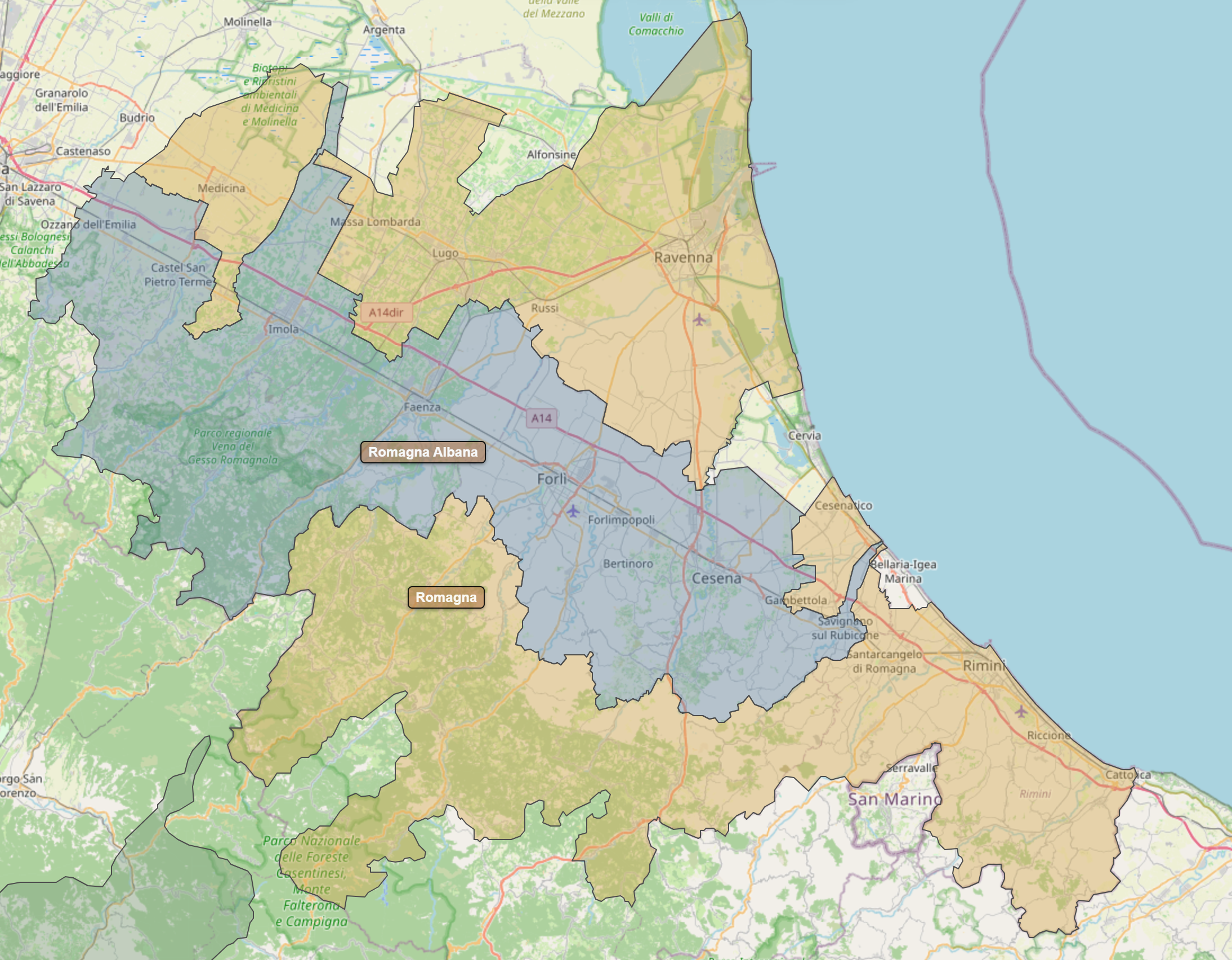 Billede fra regionen Romagna