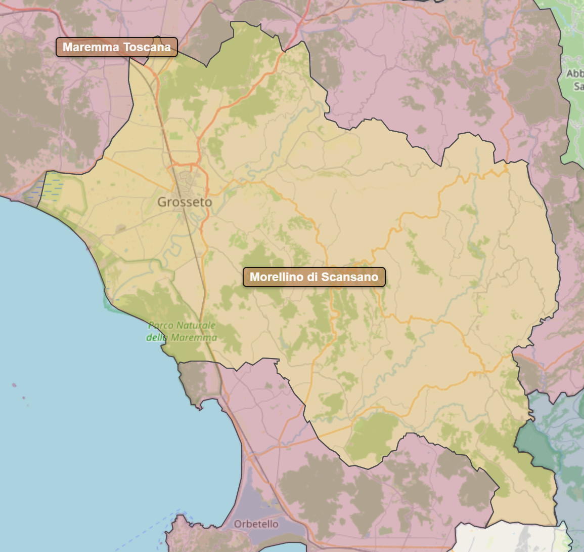 Billede fra regionen Morellino di Scansano DOCG