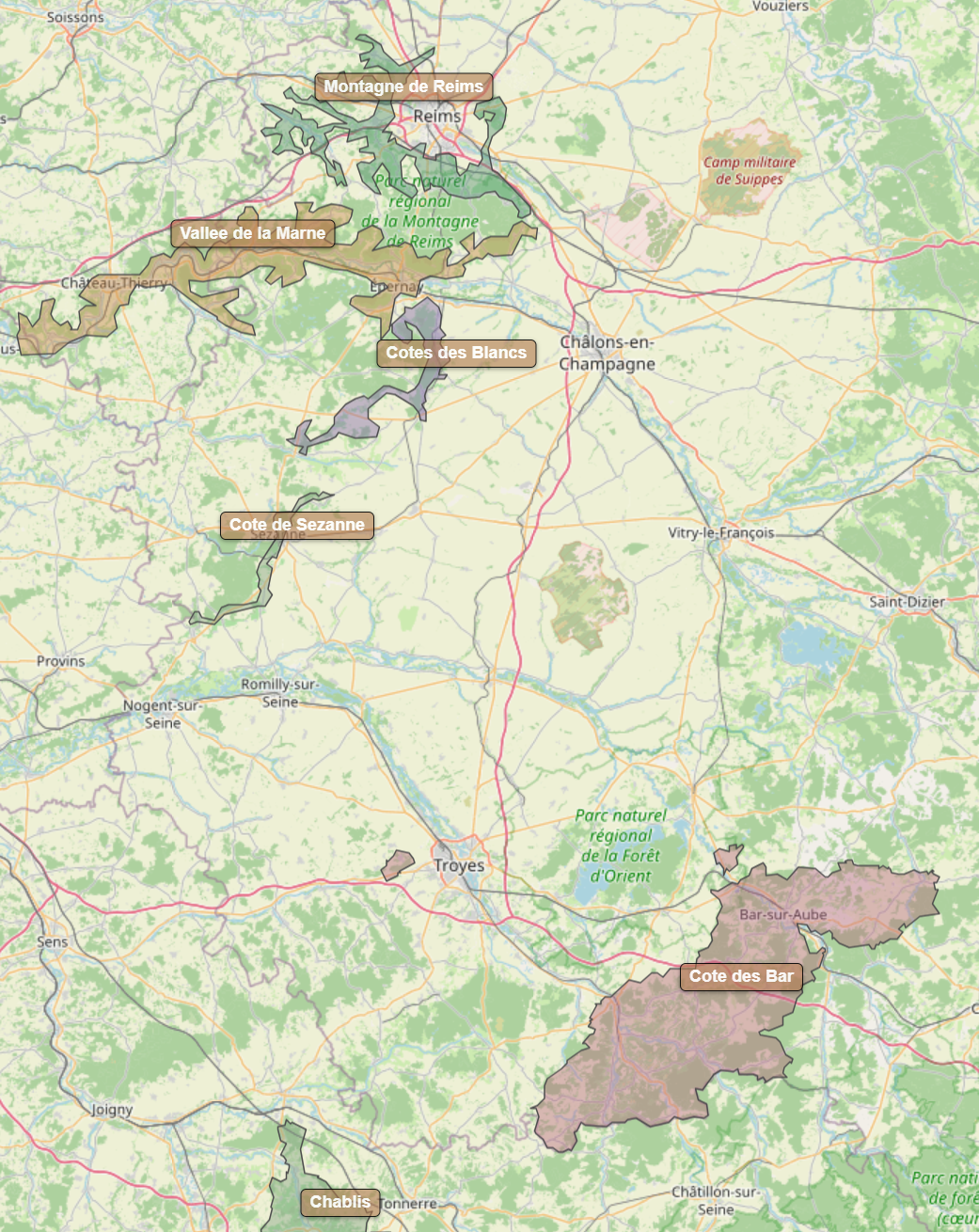 Billede fra regionen Champagne