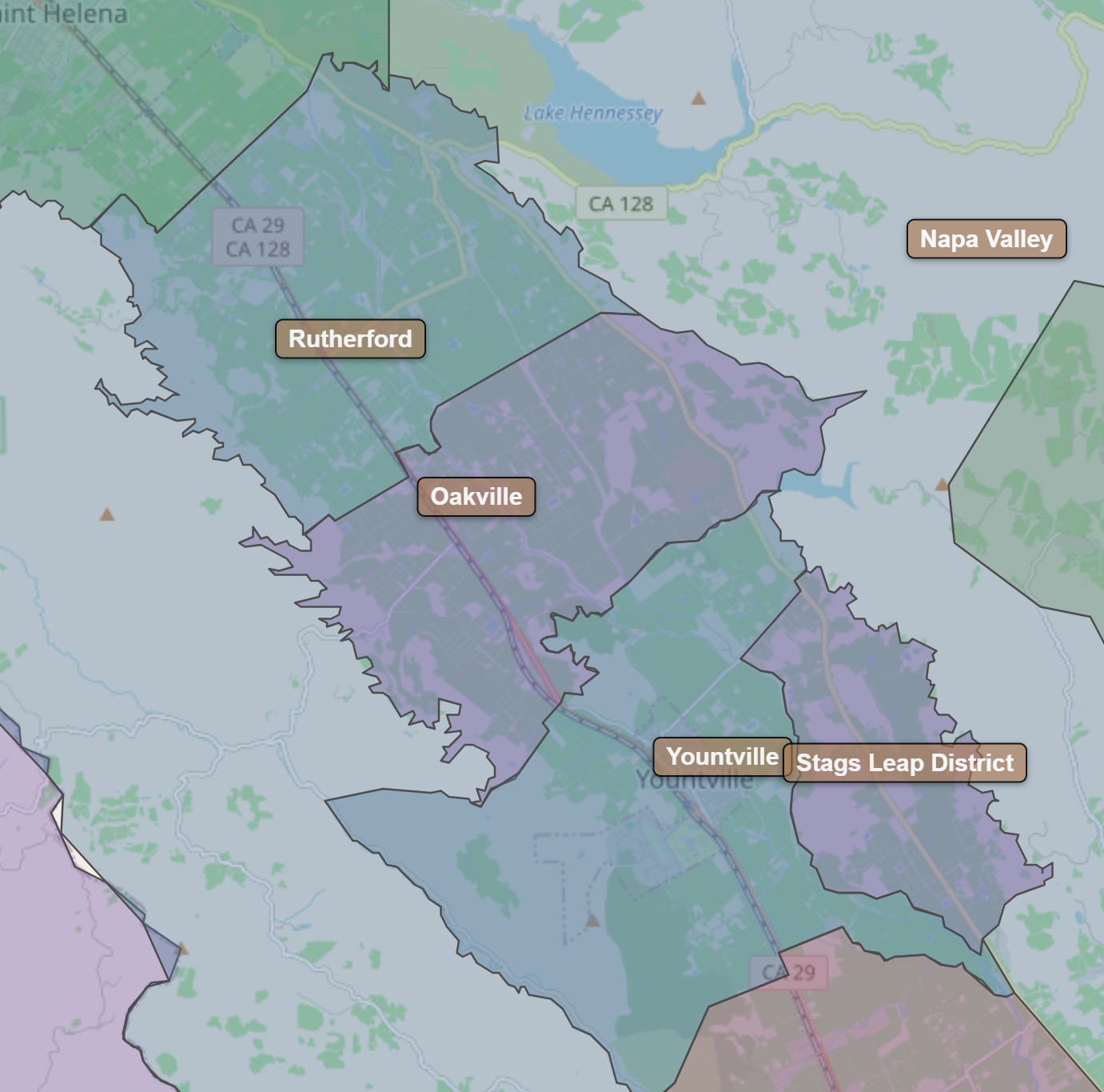 Billede fra regionen Oakville AVA