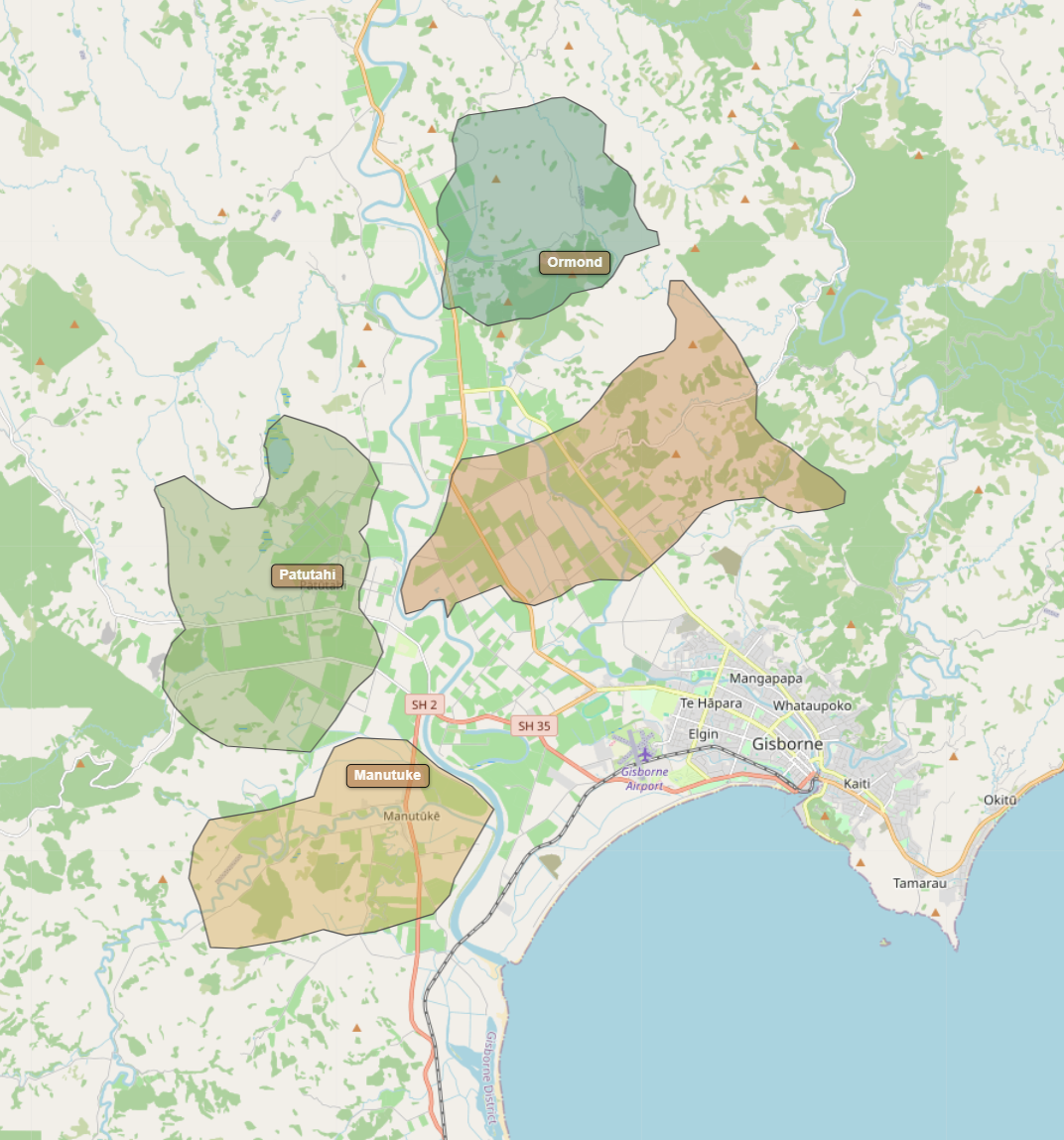 Billede fra regionen Gisborne