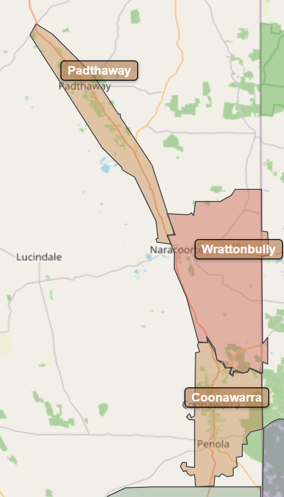 Billede fra regionen Coonawarra