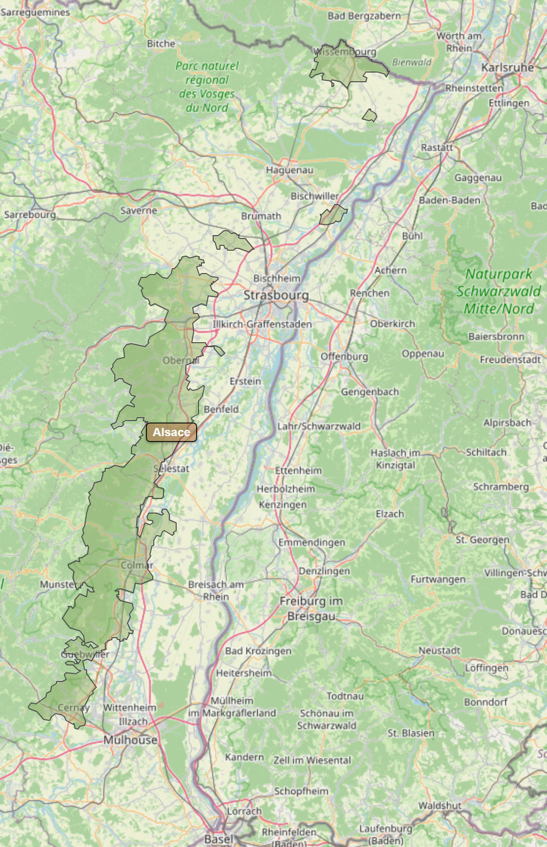 Billede fra regionen Alsace