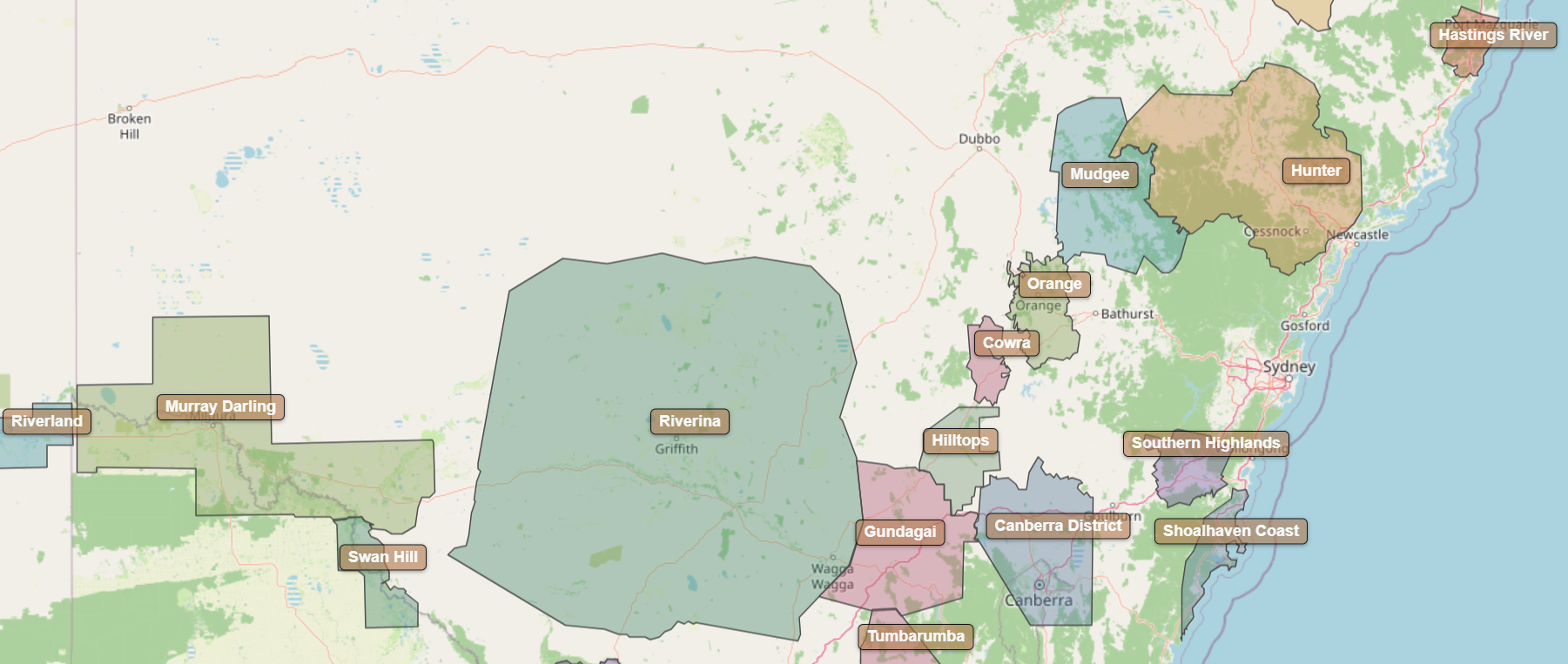 Billede fra regionen New South Wales