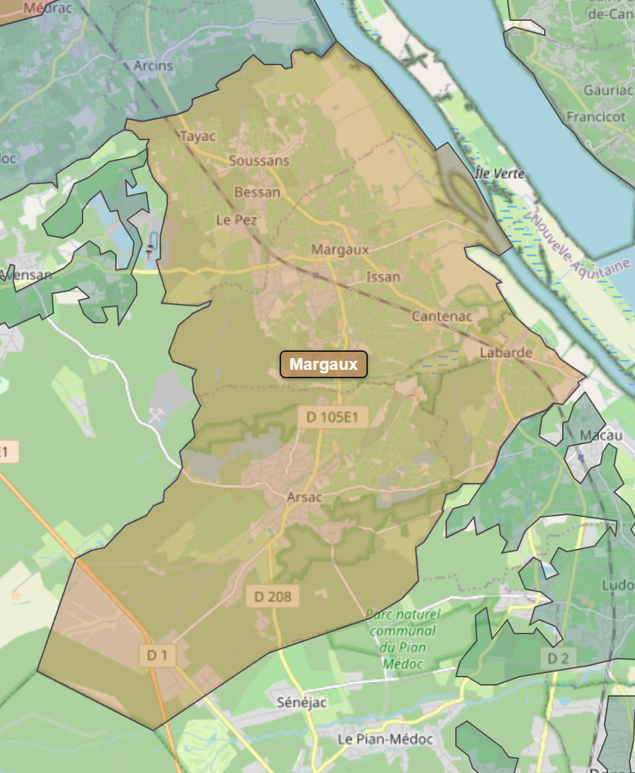 Billede fra regionen Margaux AOC/AOP
