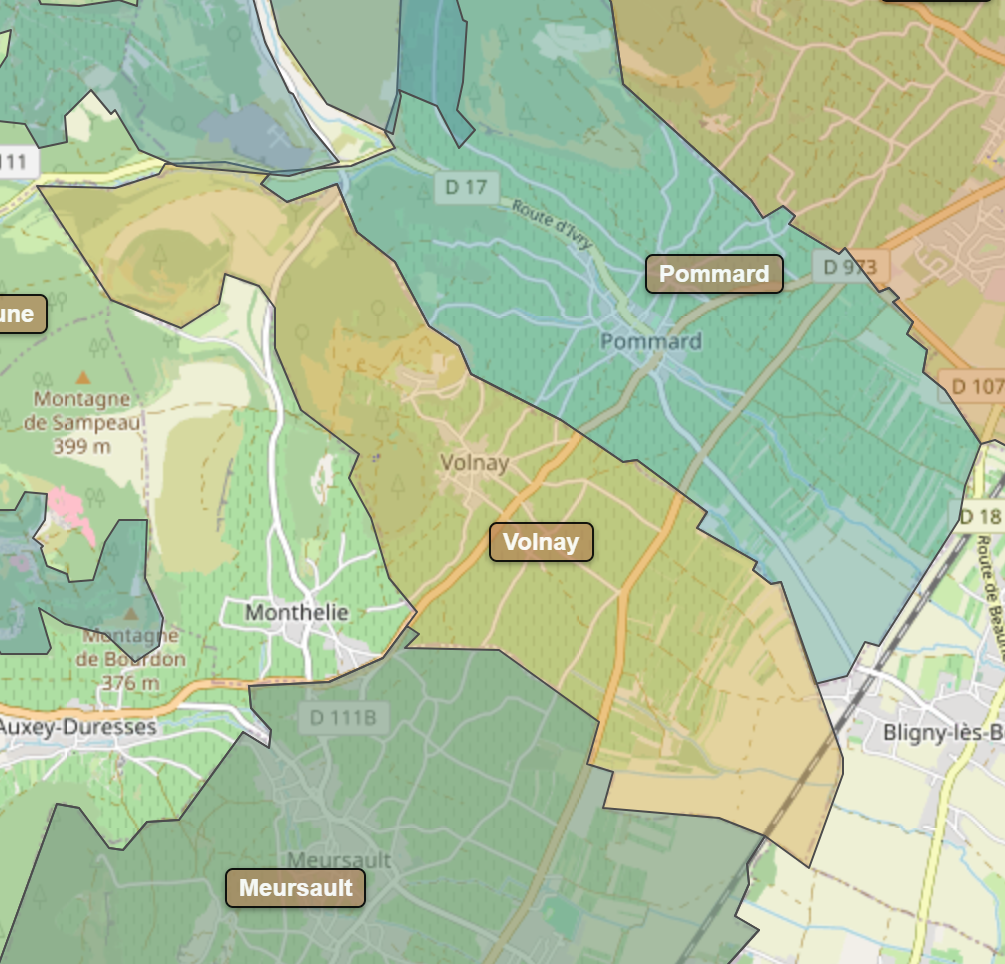 Billede fra regionen Volnay AOC/AOP
