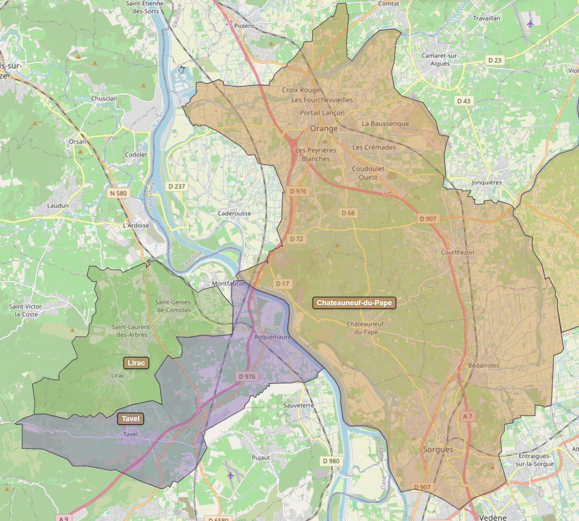 Billede fra regionen Tavel AOC/AOP