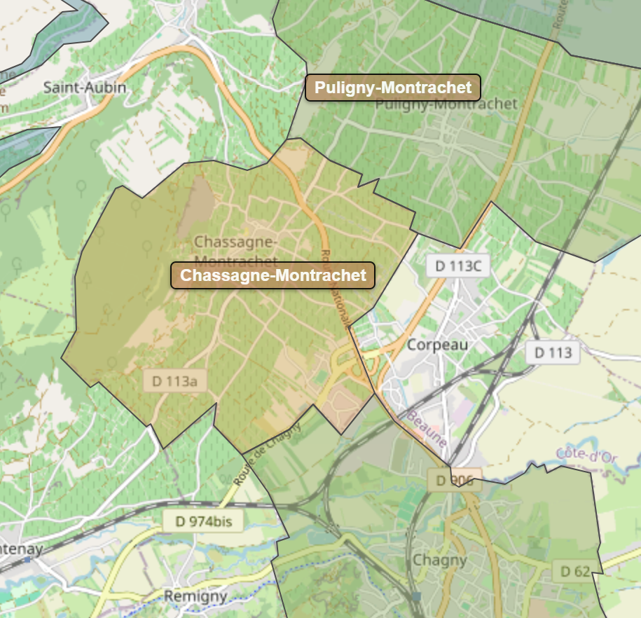 Billede fra regionen Chassagne-Montrachet AOC/AOP