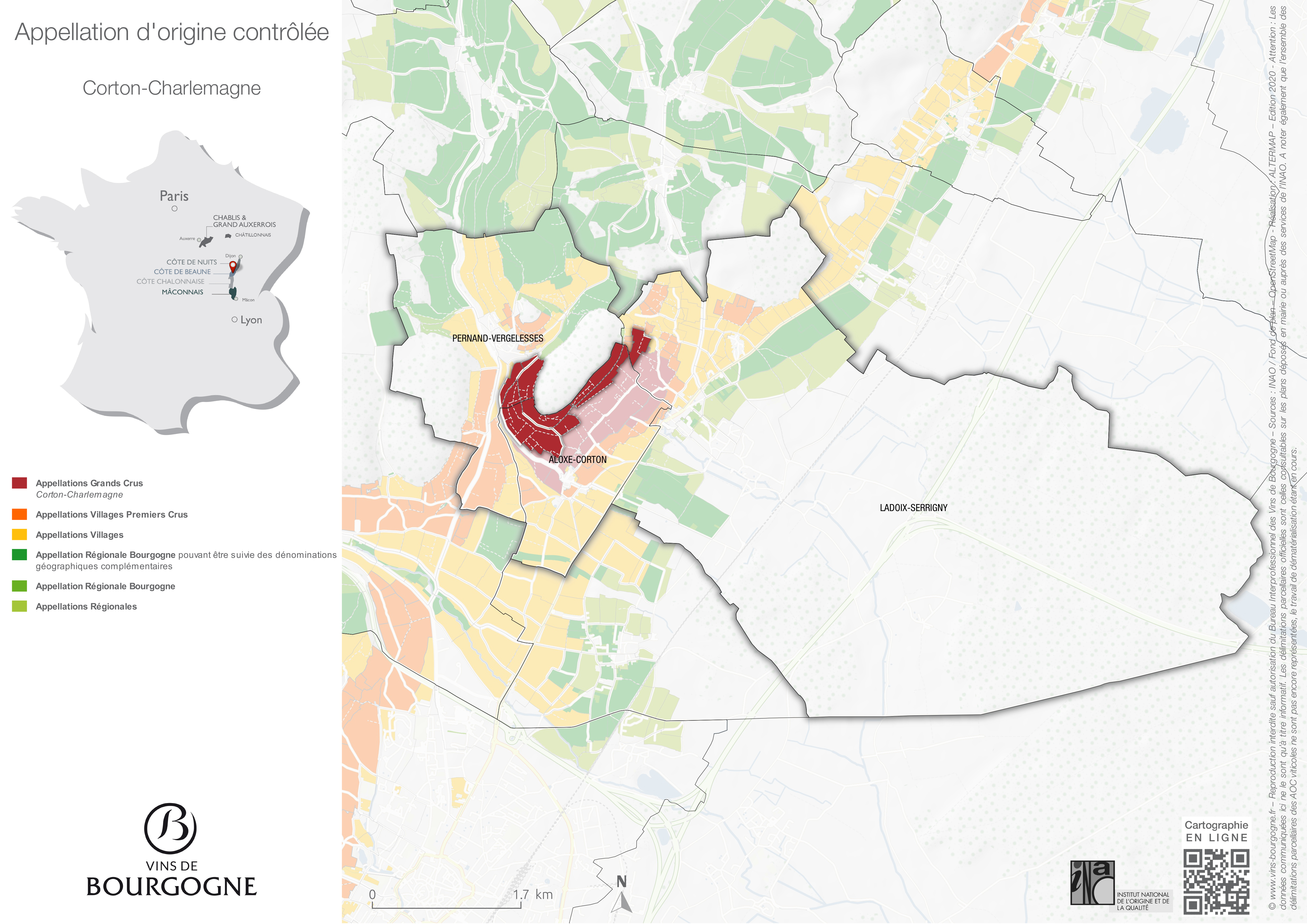 Billede fra regionen Corton-Charlemagne Grand Cru AOC/AOP