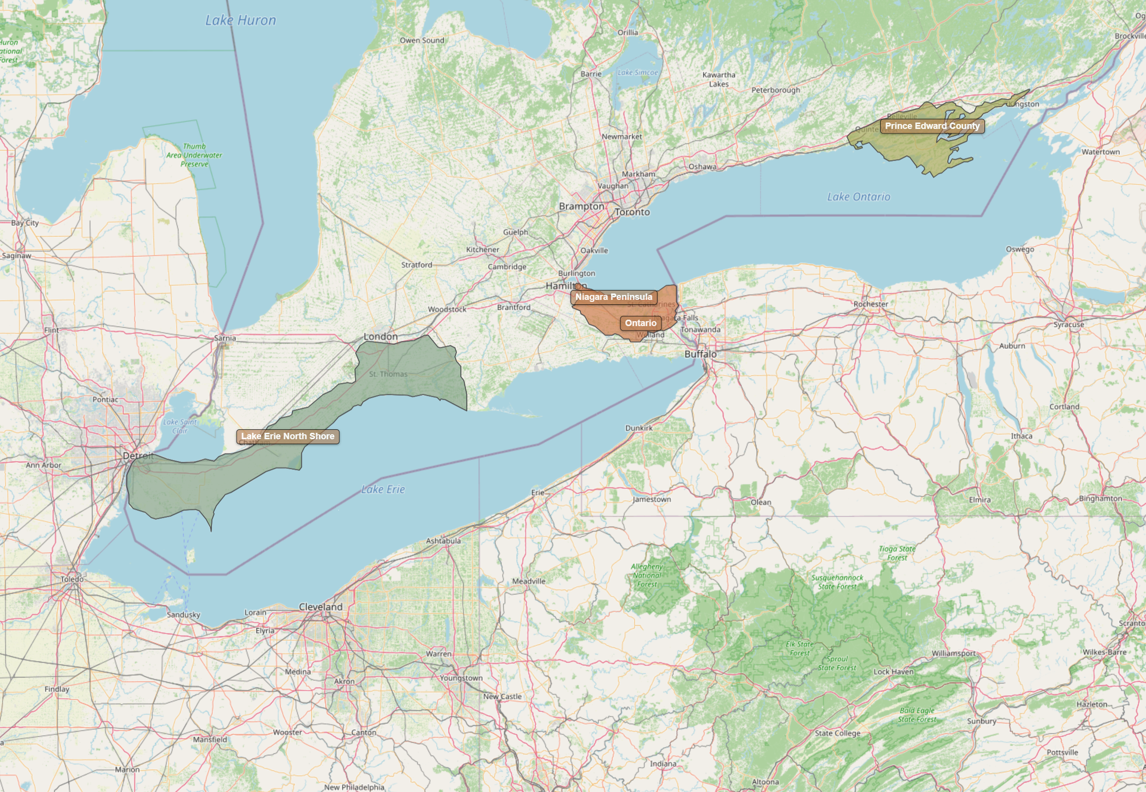 Billede fra regionen Ontario