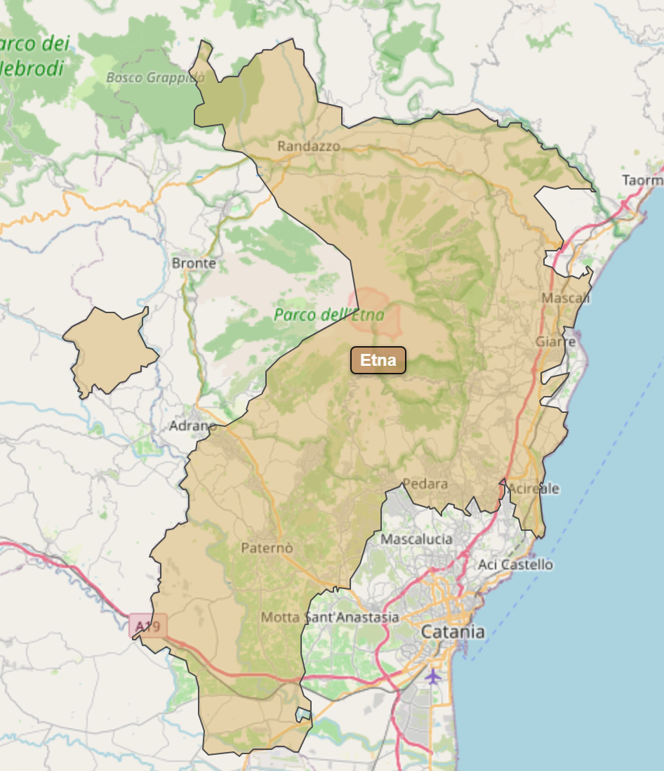 Billede fra regionen Etna DOC