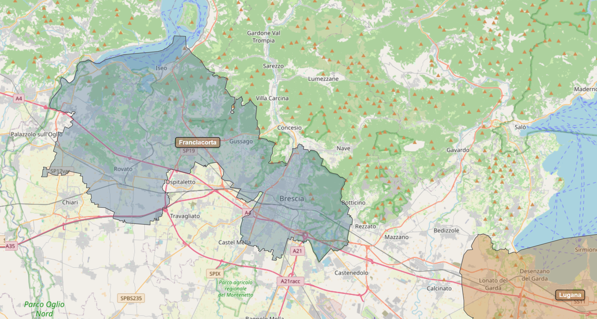 Billede fra regionen Franciacorta DOCG