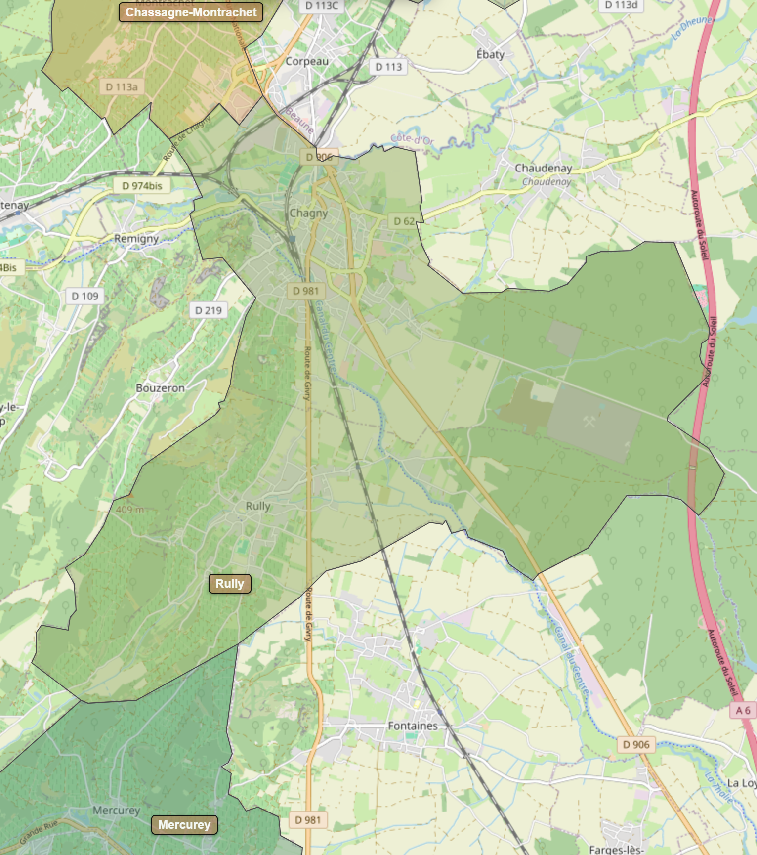 Billede fra regionen Rully AOC/AOP