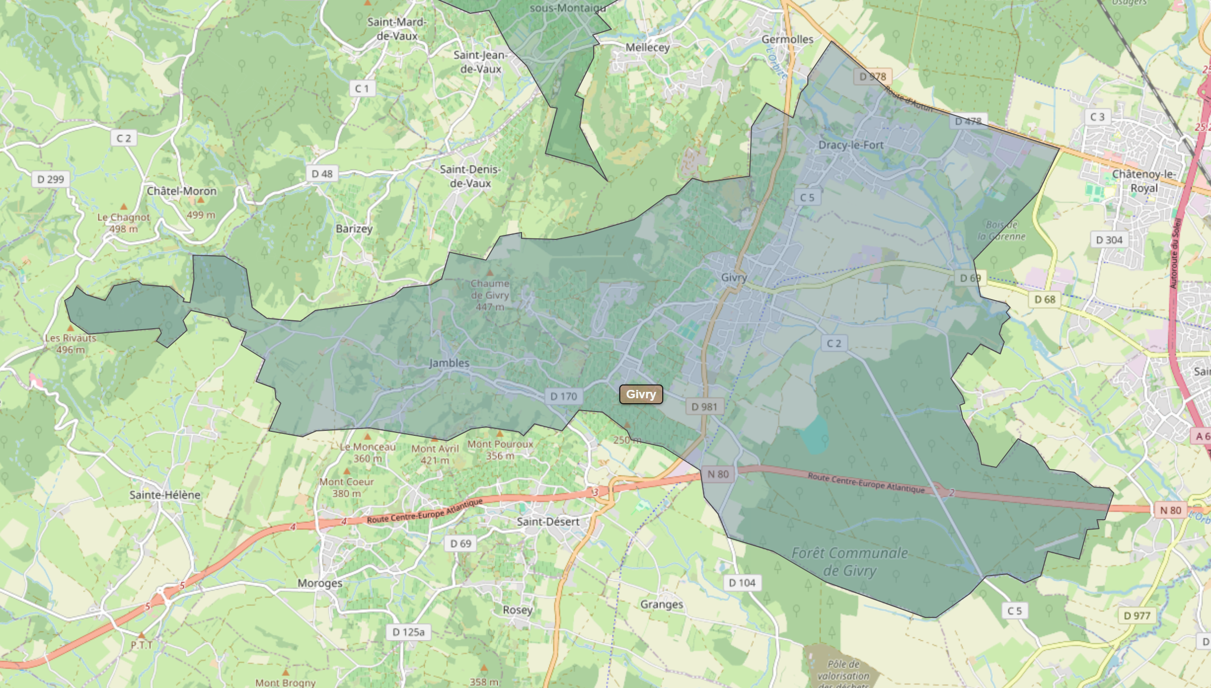 Billede fra regionen Givry AOC/AOP