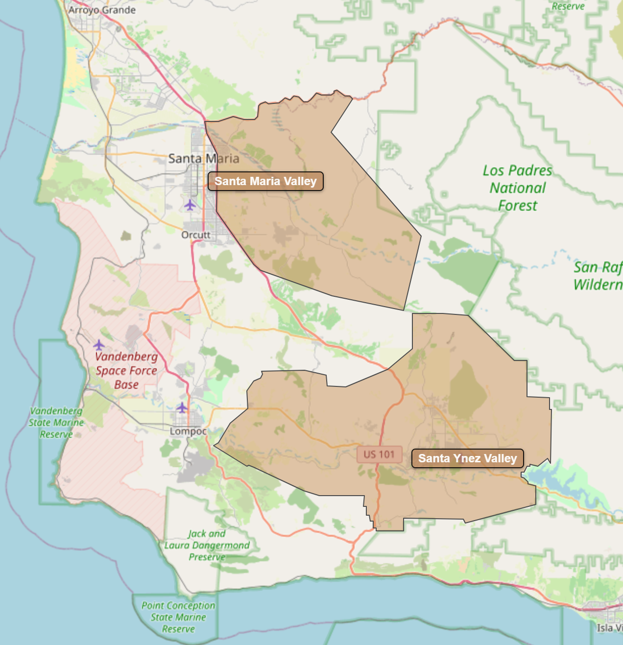 Billede fra regionen Santa Barbara County