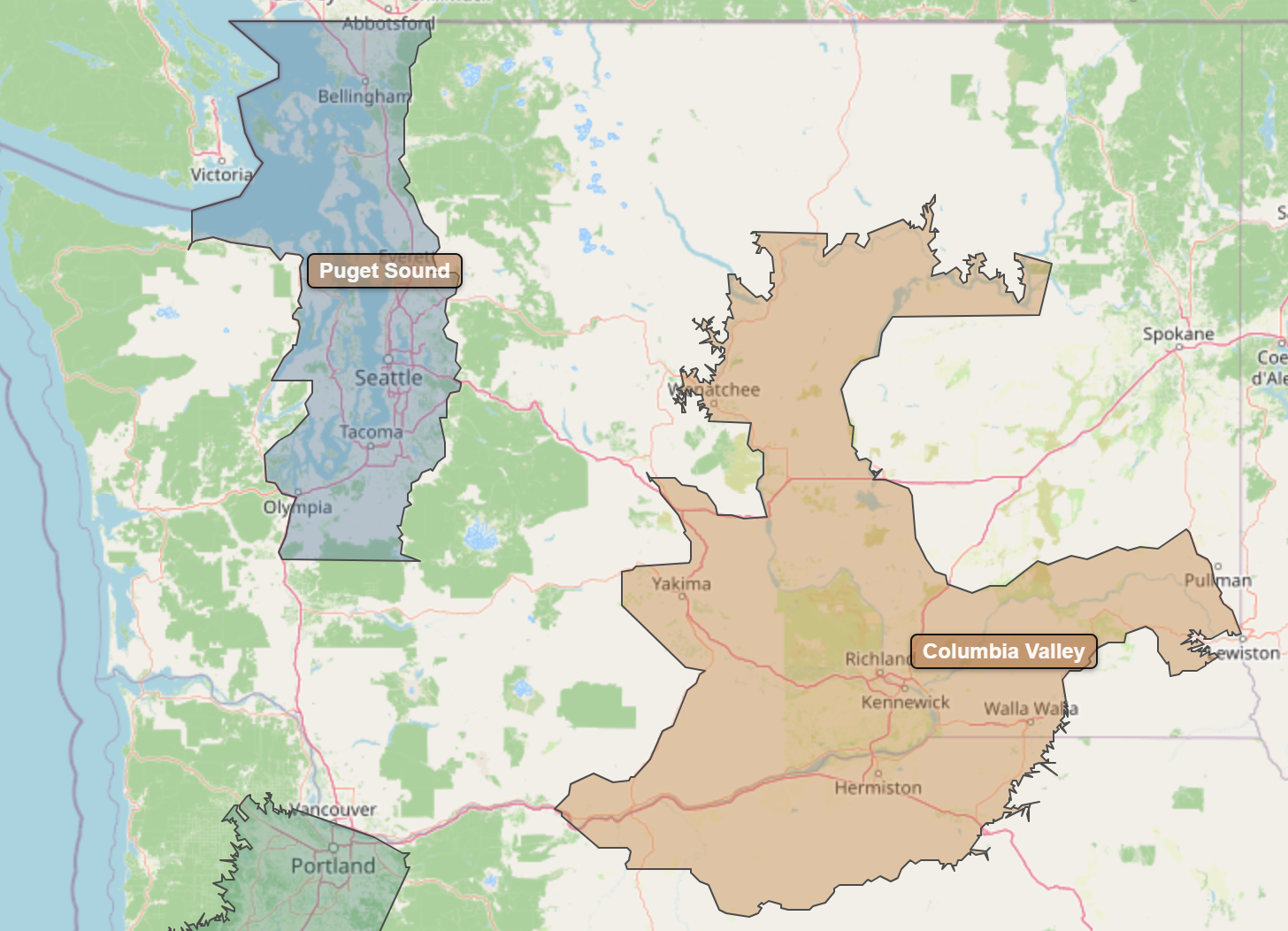 Billede fra regionen Washington State