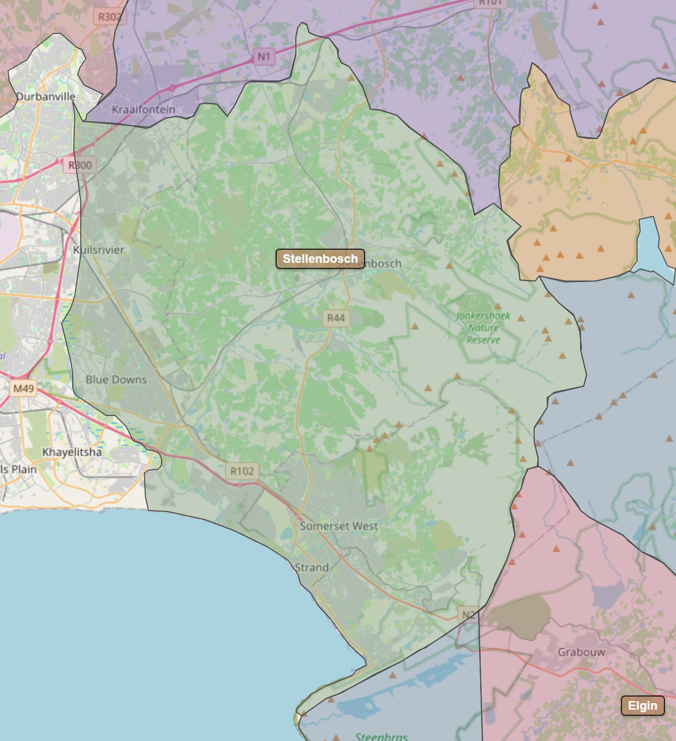 Billede fra regionen Stellenbosch